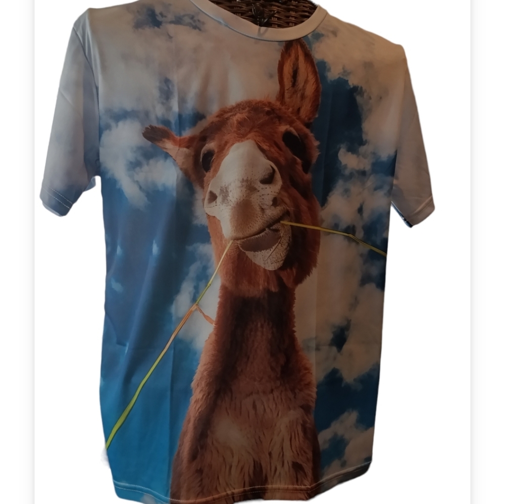 Graphics novelty tee donkey print various sizes